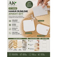 Ak Avm Plastik Hamur Kazıyıcı 3'lü Set Hamur Kesici Spatula Pasta Pizza Ekmek Şekillendirici