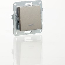 Renas Store Viko Novella Antrasit Işik Light Mekanizma+Düğme Kapak Çabuk Bağlanti Çarpma Karşıtı Çocuk Korumalı (Çerçevesiz)