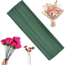 hyc heryerçiçeklenir Çiçek Teli 20 Adet , 2 mm - 30 cm – Kalın Yeşil Dal (Şönil Çiçek Yapımı Için)