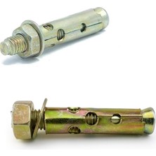 Renas Store Gömlekli Çelik Dübel M8X75 Saplamalı (8 Adet) mm Raf Montaj Bağlantı Zemin Monte Tavan Asma Aparat