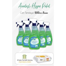 Renas Store Turmepa Cam Temizleyici 500 ml x 5 Adet ve Arap Sabunlu Yüzey Temizlik 100' Lü
