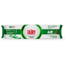 Renas Store Fairy Power Wipes Mop Uyumlu Yer Temizlik Havlusu 50 Yaprak | Beyaz Sabun | Beyaz Sirke & Karbonat | 48 Saat Temizlik Etkili | Iz Bırakmayan Formül
