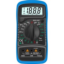 Renas Store Orret Home LED Ekranlı Dijital Multimetre Ölçü Aleti, Işıklı Ekranlı Elektrik Akım Ölçer, Silikon Kılıflı Açılabilir Ayaklı Multimetre, Voltmetre Ampermetre Ohmmetre Elektrik Test Cihazı