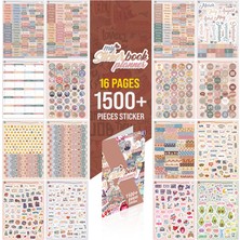 Renas Store Colortouch Planner Sticker Set - 1500+ Adet Çıkartma - Takvim, Ajanda, Günlük, Planlayıcı, Not Defteri, Journal Için Düzenleyici Etiketler - Scrapbook Sticker - Stickeralbum - 3 Aylık Sticker Book