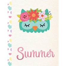 Renas Store Summer: Personalized Owl Sketchbook For Girls With Pink Name - 8.5X11 110 Pages. Doodle, Draw, Sketch, Create!