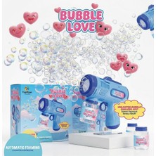 Renas Store Maytoys Otomatik Baloncuk Makinesi Pilli Köpük Tabancası Sızdırmaz Tasarım Bubble Gun Mavi