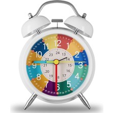Renas Store Valkyrie Eğitici Çocuk Alarm Saati | Renkli Öğretici Saat 12/24 Sistem Sessiz Mekanizma Kolay Okuma