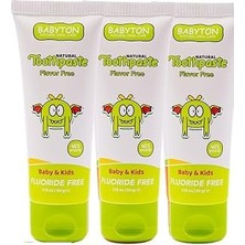 Renas Store Babyton Doğal Aromasız Diş Macunu 3'lü Set 50 gr