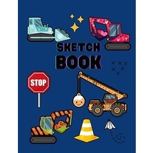 Renas Store Sketchbook: Cute Truck Sketchbook, Large Blank Sketchbook For Boy, 100 Pages, 8.5" x 11", For Drawing, Sketching & Crayon Coloring (Kids Drawing Books)