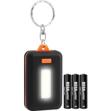 Renas Store Telvesse 3 Modlu Anahtarlığa Takılan El Feneri Pil Dahil Mini Cob LED Küçük Lamba Işık Acil Durum Lambası