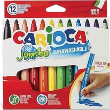 Renas Store Carioca Jumbo SÜPER12'LI Yıkanabilir Keçeli Boya Kalemi 40569