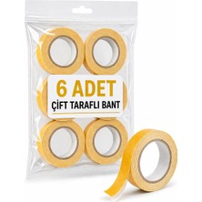Renas Store Nistabolje 6 Adet Çift Taraflı Köpük Bant Güçlü Yapışkanlı Bant