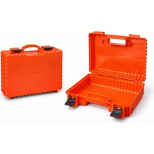 Renas Store Boş Ilk Yardım Çantası, Turuncu, Sert Plastik, 31X21X11 Cm, Duvara Asılabilir, Kilitli Kapak, Taşıma Kulplu
