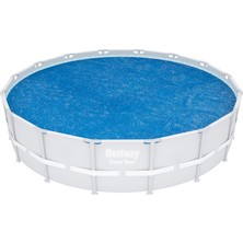Renas Store Bestway Polietilen Solar Branda 462 Cm, Mavi, Yuvarlak