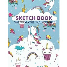 Renas Store Sketchbook: Unicon Cover, Blank Dot Gird Patterns For Sketching, Drawing, Whiting, Journaling & Doodling (8.5 x 11) Inches, 120 Pages)
