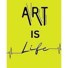 Renas Store Sketch Book Large | 8 x 10 | 130 Blank White Pages-For Drawing, Painting, Sketching, Doodling And Writing: Art Is Lıfe -Bright Neon Color- Paperback Glossy Cover Design
