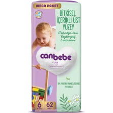 Renas Store Canbebe Bebek Bezi 6 Beden (15-27 Kg) 62 Adet