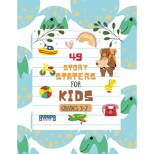 Renas Store Independently Published Story Starters For Little Kids: Creative Writing Prompts | 8.5 x 11 In | 49 Story Pages | Creativity Gift For Kids | Cute Baby Dinosaur In A Blue Egg