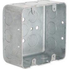 Renas Store Raco Hubbell- 680 2 Cihaz, 2-1/8 Inç Derinlik, 1/2 Inç Yan Nakavt 4 Inç Kare Şalter Kutusu, Çekilmiş