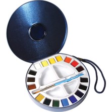 Renas Store Daler Rowney Aquafine Suluboya Seyahat Seti 18 Yarım Boy, Metal Kutu