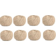 Renas Store Jüt Ipi Hasır Ipi Kırnap Ipi Kendir Ipi Keten Ipi - Süsleme Hobi El Işi Jüt Ip Hasır Ip (1 mm 8 Adet, Metre, 100)