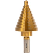 Renas Store Neıko 10194A Titanyum Kademeli Matkap Ucu, Yüksek Hızlı Alaşımlı Çelik, Ahşap ve Metal Için Delik Genişletici, 0.6-3.5 cm Arası 10 Kademeli Boyut