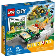 Renas Store Lego® City Vahşi Hayvan Kurtarma Görevleri 60353-6 Yaş ve Üzeri Çocuklar Için Interaktif, Dijital Maceralı Oyuncak Yapım Seti (246 Parça)