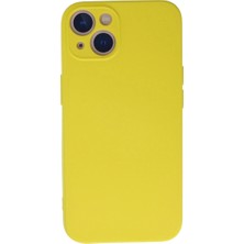 The Gencoo Iphone 13 Mini Kılıf Nano Içi Kadife Silikon - Sarı