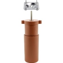 Renas Store BADEM10 Mobilya Kanepe Baza Koltuk Destek Ayağı Ayarlı 9.5 cm Kahverengi Ayak+Bağlantı Aparatı (4'lü Set)