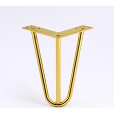 Renas Store Martı 12 cm Gold Altın Metal Mobilya Ayağı Üçgen Modern Tasarım Koltuk Sehpa Masa Tv Ünitesi Uyumlu