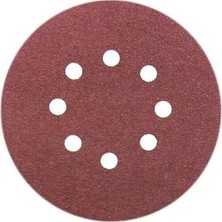 Renas Store Kırmızı Disk Zımpara, 6 Delikli, 125MM ve 180 Kum, Dairesel Ahşap ve Metal Zımparalama Için,5 Adet