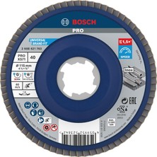 Renas Store Bosch Professional Accessories 115 mm X-Lock Yelpaze Taşlama Diski Bfm Fibertragp
