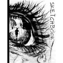 Renas Store Eye Drawing With Reflection Sketchbook: Your Art Pad: For School, Home Or Work - 150 Thick Blank Pages - 8.5" x 11"