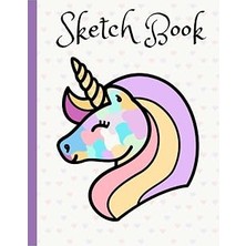 Renas Store Sketchbook: Cute Colorful Unicorn Kawaii Large Sketchbook/notebook: Sketchbook/notebook For Girls And Artist Kids To Sketching And Drawing Or Doodling, 110 Pages Of "8.5X11"
