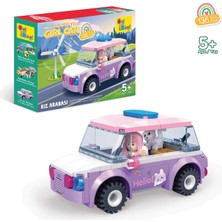 Renas Store Ogi Mogi Toys Eğitici Bloklar Kız Arabası 136 Parça Yapı Seti