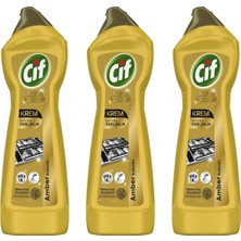 Renas Store Cif Krem Ekstra Parlaklık Altın Serisi Temizleyici, 500 Ml, 3'lü Paket, Mutfak Yüzeyleri Için