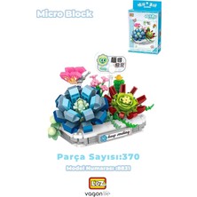 Renas Store Loz Micro Block Serisi Kar Lotusu Çiçek Buketi Figürü 370 Parça Oyuncak Yapım Seti FFLZ-8831