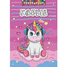Renas Store Haylie: Personalized Coloring Book For Haylie | Theme: Unicorn | Birthday Gift For Girl, Daughter ... | Ages: 4-8 | 25 Unicorn Designs With Name Haylie, Large Size A4 (Ca. 8.5 x 11 Inches)