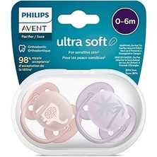 Renas Store Philips Avent Ultra Hava Emziği Ortodontik ve Bpa, Ekstra Havalandırma Delikleri 0-6 Ay (Kız Tasarımı) 2'li Paket
