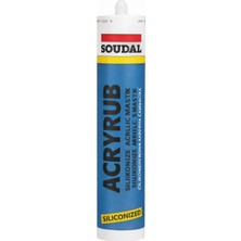 Renas Store Soudal Acryrub Siliconized Akrilik Mastik – Siyah | Boyanabilir & Silikonlu Derz Dolgu | Iç Cephe Sızdırmazlık ve Tamir Silikonu