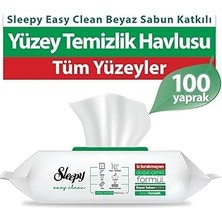 Renas Store Sleepy Easy Clean Beyaz Sabun Katkılı Yüzey Temizlik Havlusu 100