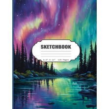 Renas Store Sketchbook: Nothern Lights Watercolor Sketch Book For Boys, Girls, Kids, Teens, Adults Artist Notebook/journal For Drawing, Writing, Sketching Or ... 120 Blank Pages, 8.5X11 (Blank Drawing Book)