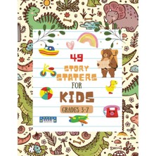 Renas Store Story Starters For Boys: Creative Writing Prompts | 8.5 x 11 In | 49 Story Pages | Creativity Gift For Kids | Hand Drawn Doodle Dinosaurs Cover