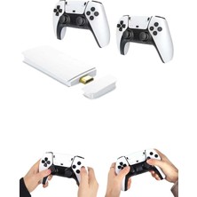 Shopwave 4K Hd Görüntü Kaliteli Retro Game Stick 20000 Oyunlu Çift Kollu Beyaz Game Stick