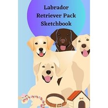 Renas Store Labrador Retriever Pack Sketchbook, Lab Fan Sketchbook, Lab Sketchbook 6" x 9" 100 Pages, Art Pad, Dog Fan Sketchbook