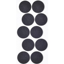 Renas Store Siyah Keçe 12 Adet 4 cm Yuvarlak Yapışkanlı Sandalye, Masa, Koltuk Altı Parke Koruma Keçesi