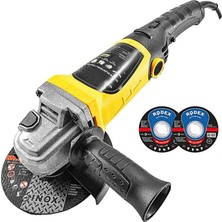 Renas Store Devir Ayarlı Avuç Içi Spiral Taşlama Makinası 2800W 115-125 mm 2 Adet Inox Disk Hediyeli.