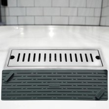 Renas Store Tineke Siyah Renk Uzun Model Kötü Koku Önleyici Silikon Mat Banyo Mutfak Lavabo Balkon Gider Tıpası Kapağı