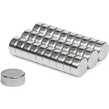 Renas Store Ø12X5 mm Neodyum Mıknatıs - Çap 12 Mm, Kalınlık 5 mm - Yuvarlak Güçlü Mıknatıs (10 Adet)