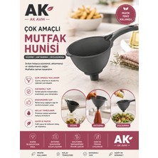 Ak Avm Çok Amaçlı Mutfak Hunisi Süzgeçli Plastik Huni Yağ Sıvı Aktarma Dolum Aparatı